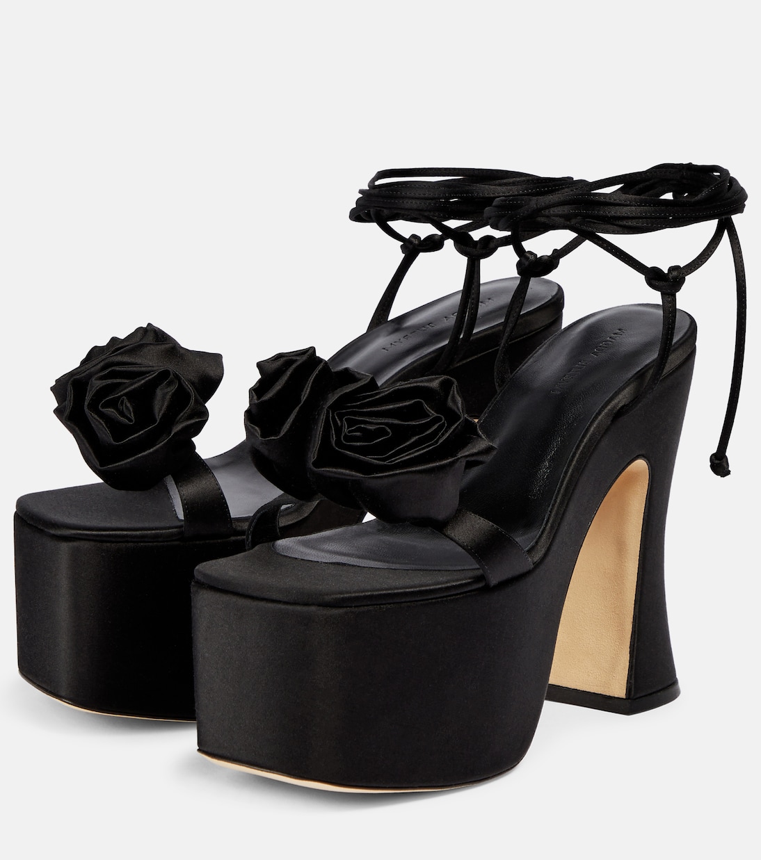 Appliqué satin platform sandals | Magda Butrym