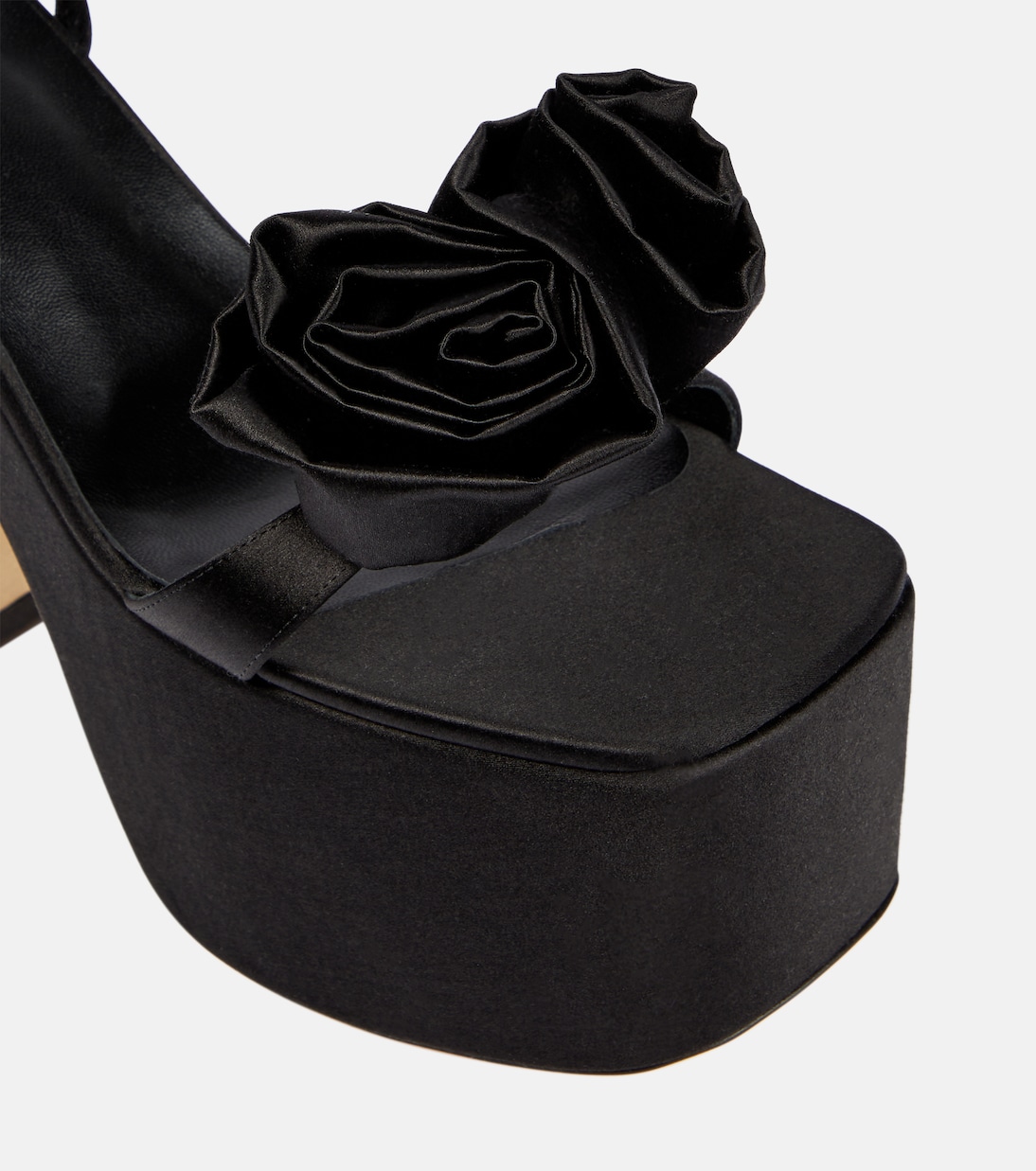 Appliqué satin platform sandals | Magda Butrym