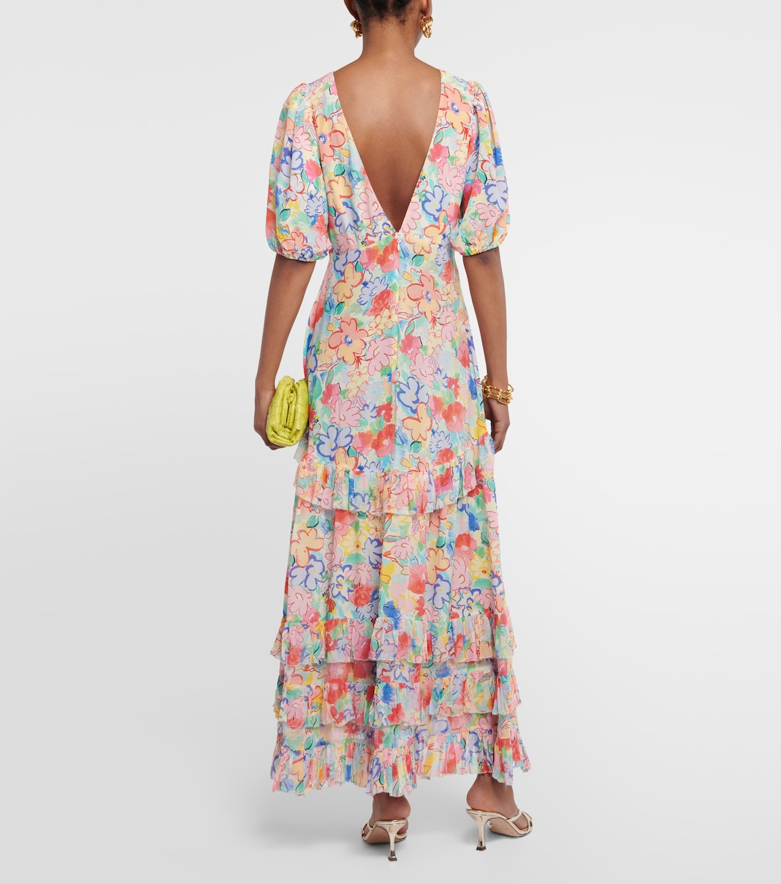 Vestido largo Shireen floral | Rixo
