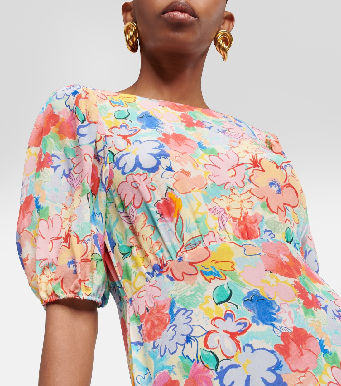 Vestido largo Shireen floral | Rixo