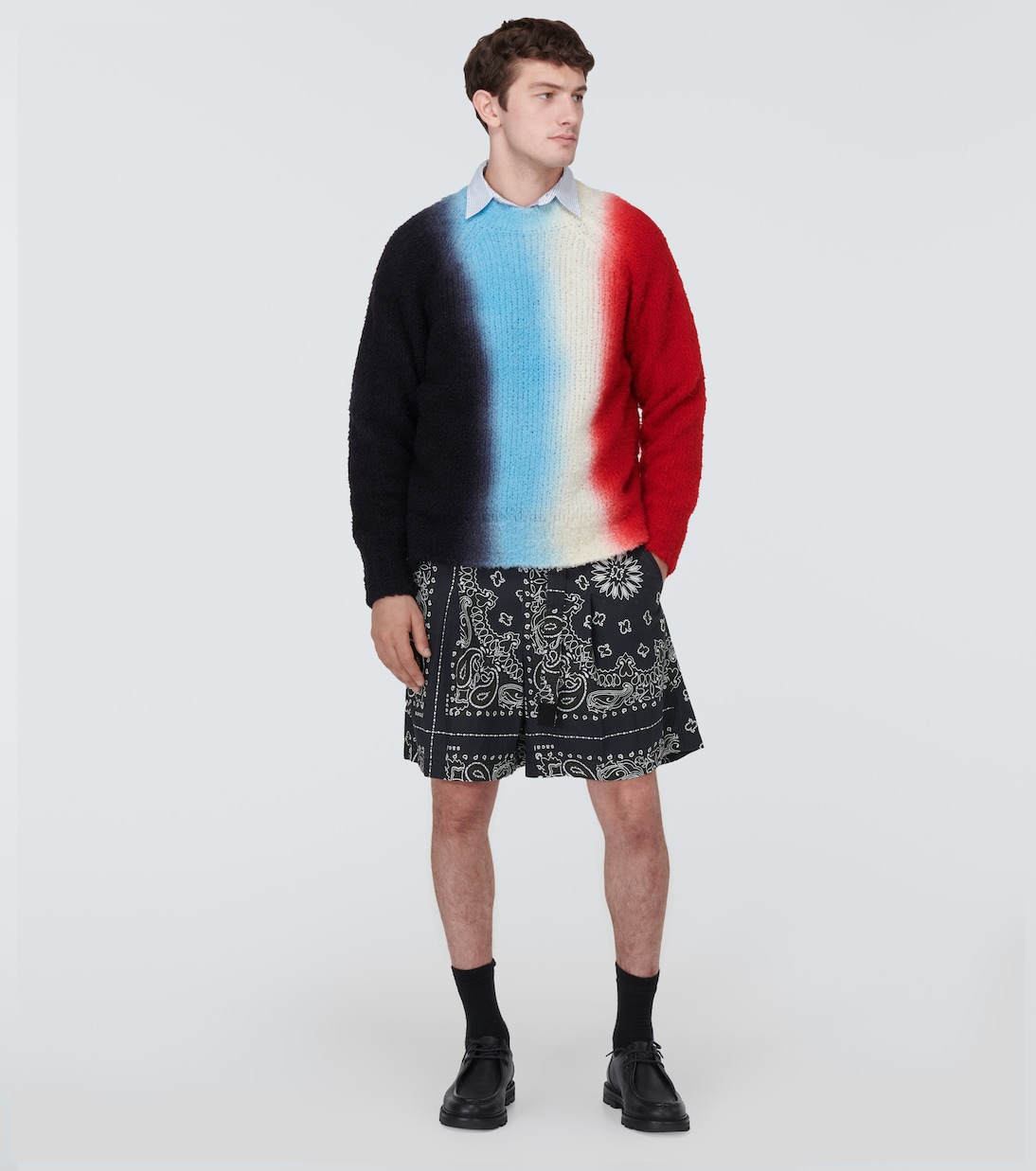 Shorts Bandana de popelín de algodón | Sacai