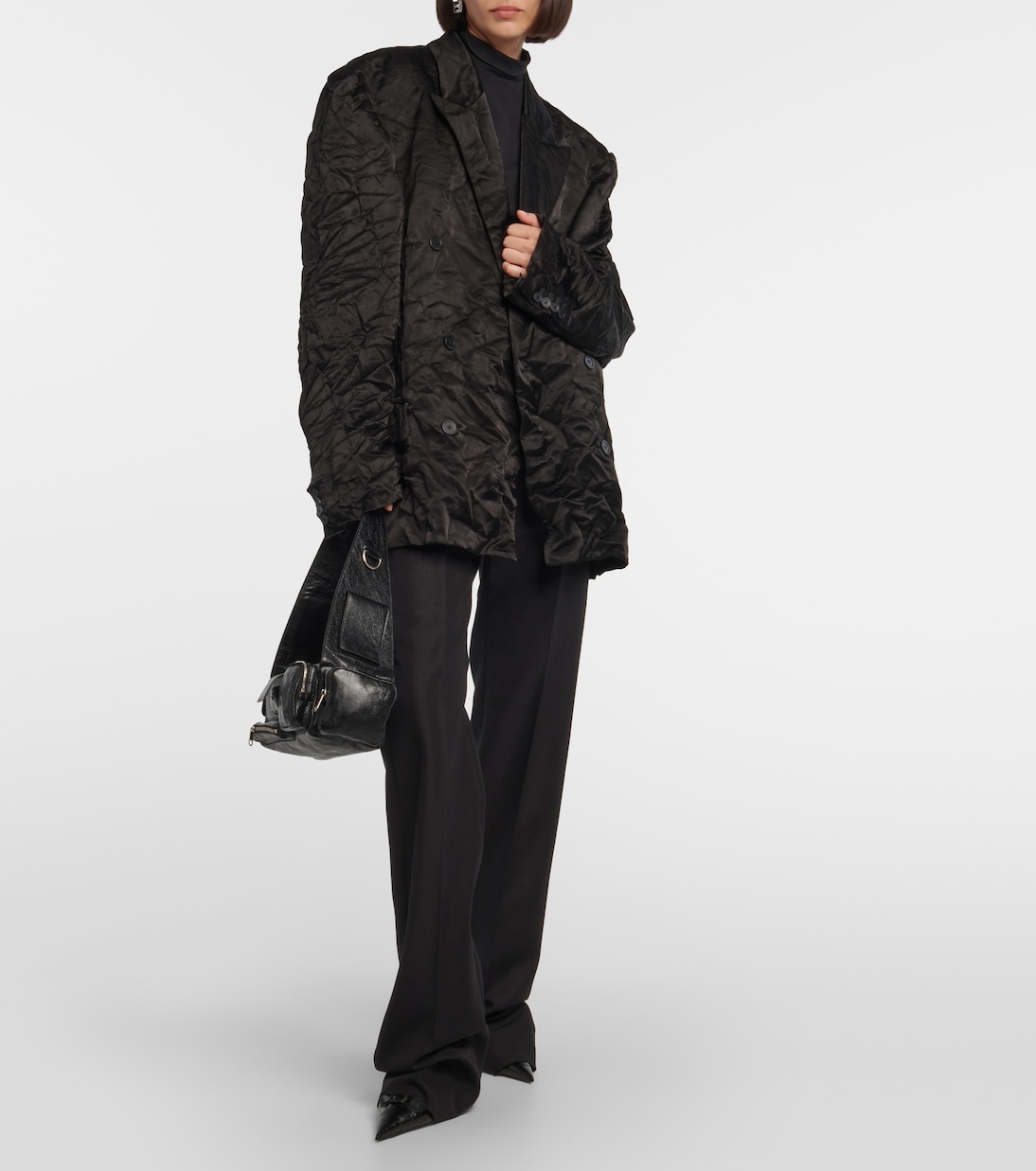 Oversize-Blazer Steroid aus Satin | Balenciaga