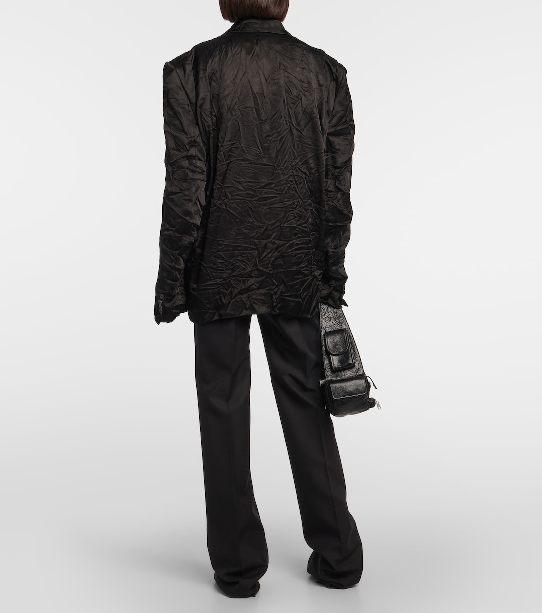 Oversize-Blazer Steroid aus Satin | Balenciaga