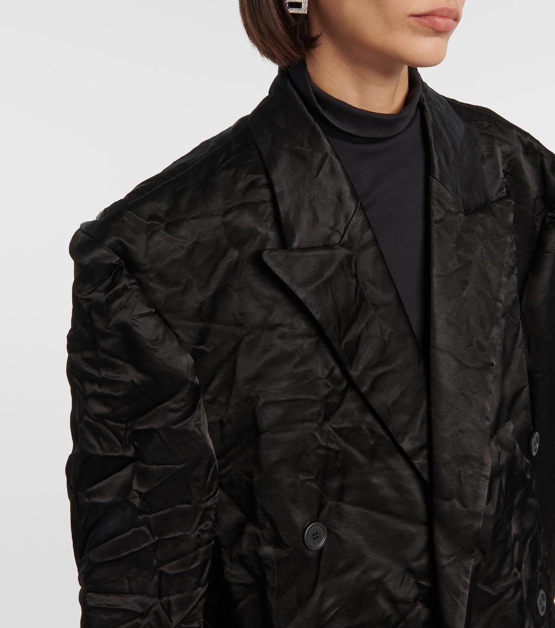 Oversize-Blazer Steroid aus Satin | Balenciaga