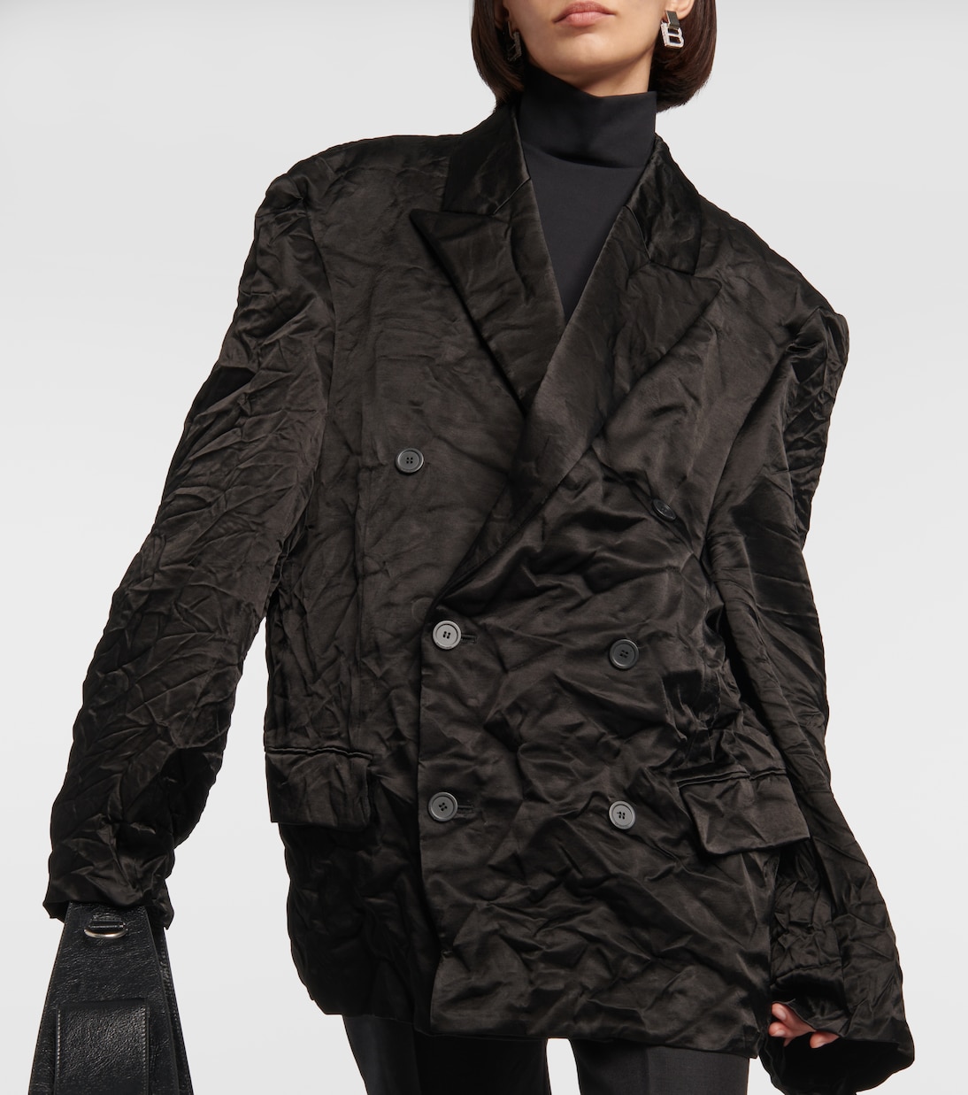 Oversize-Blazer Steroid aus Satin | Balenciaga