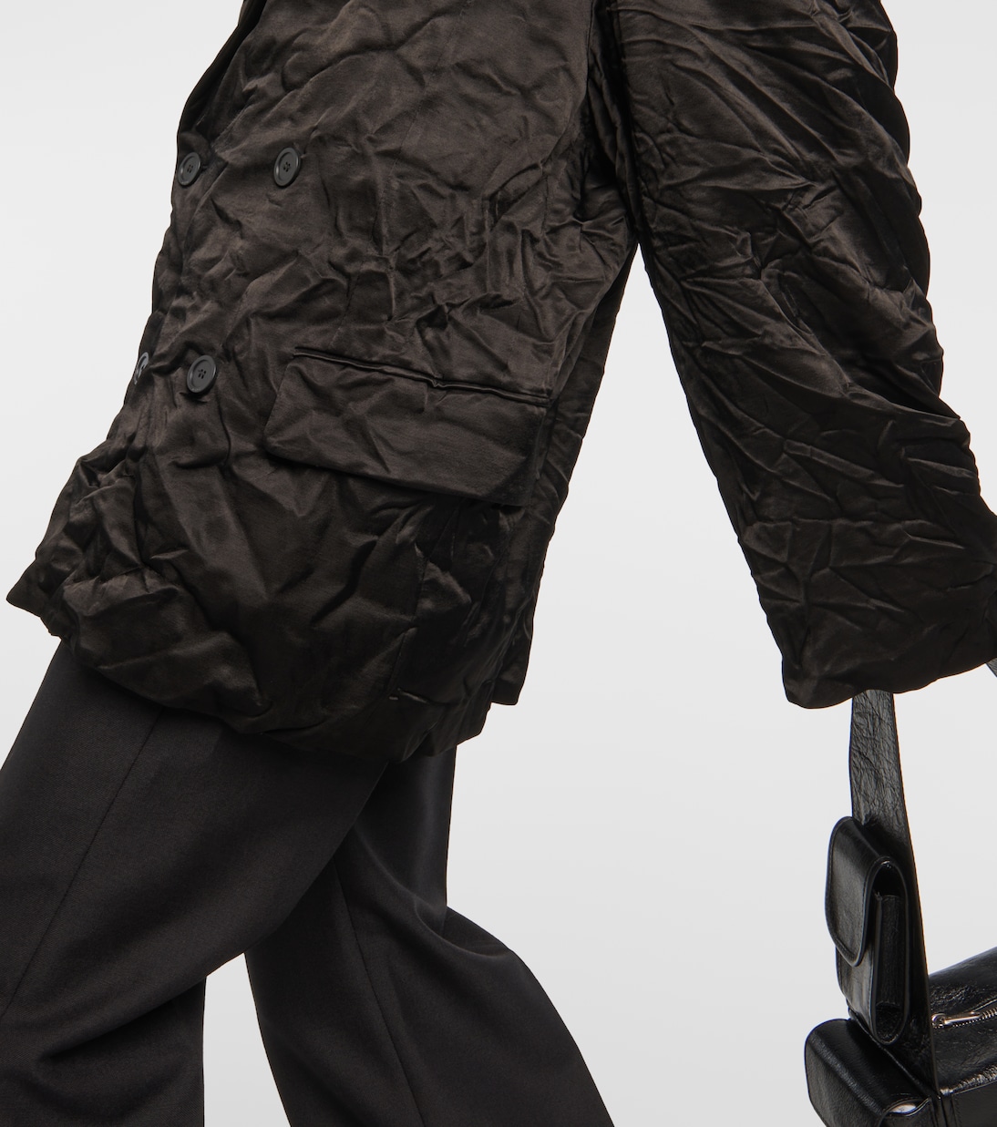 Oversize-Blazer Steroid aus Satin | Balenciaga