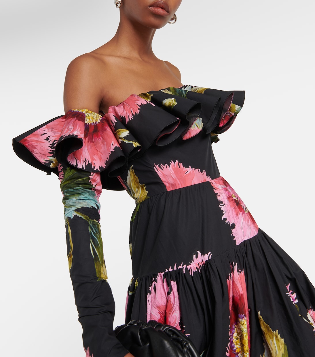 Abito lungo in cotone con stampa | Giambattista Valli