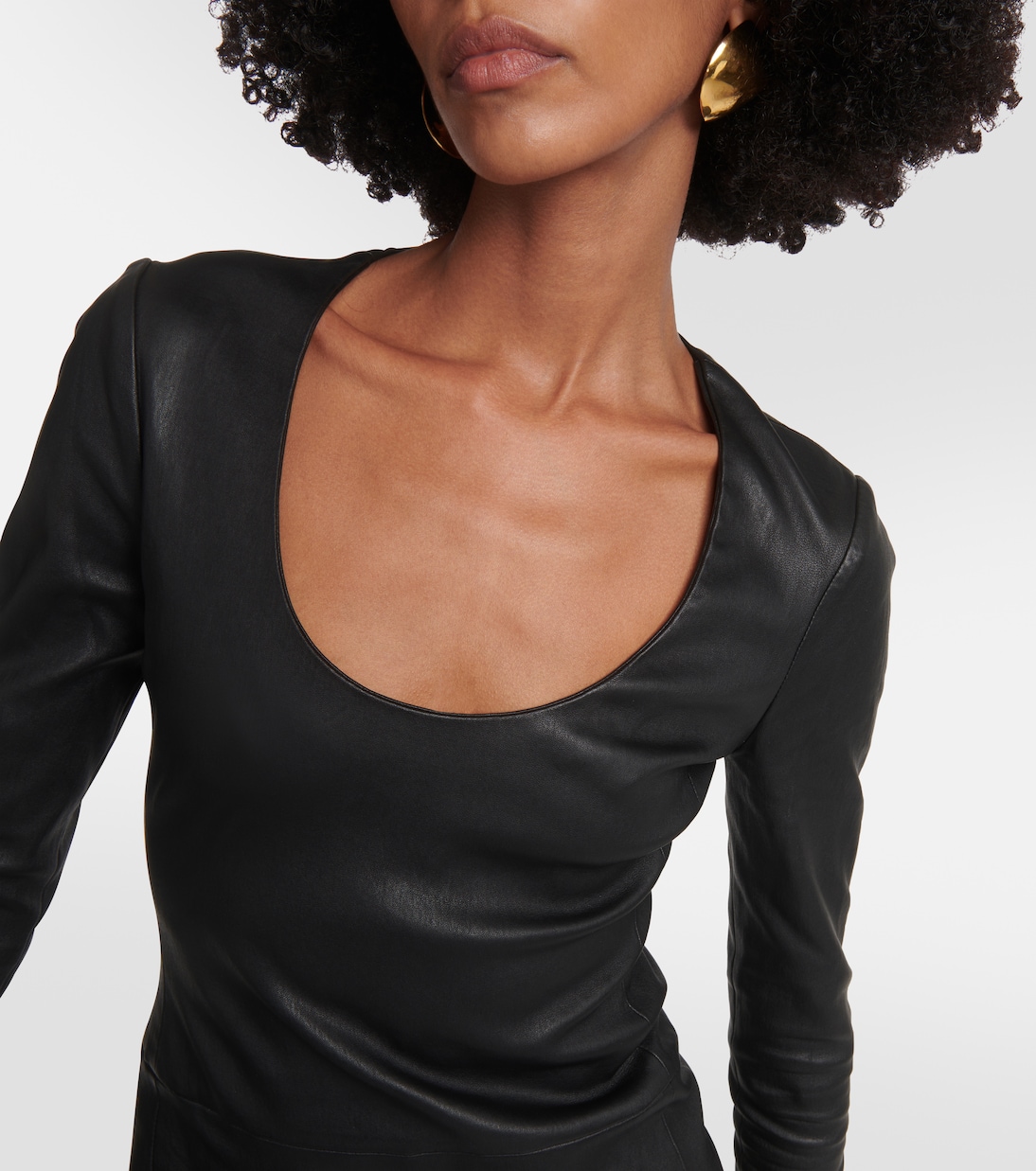 Vestido midi Jurgen de piel | Stouls