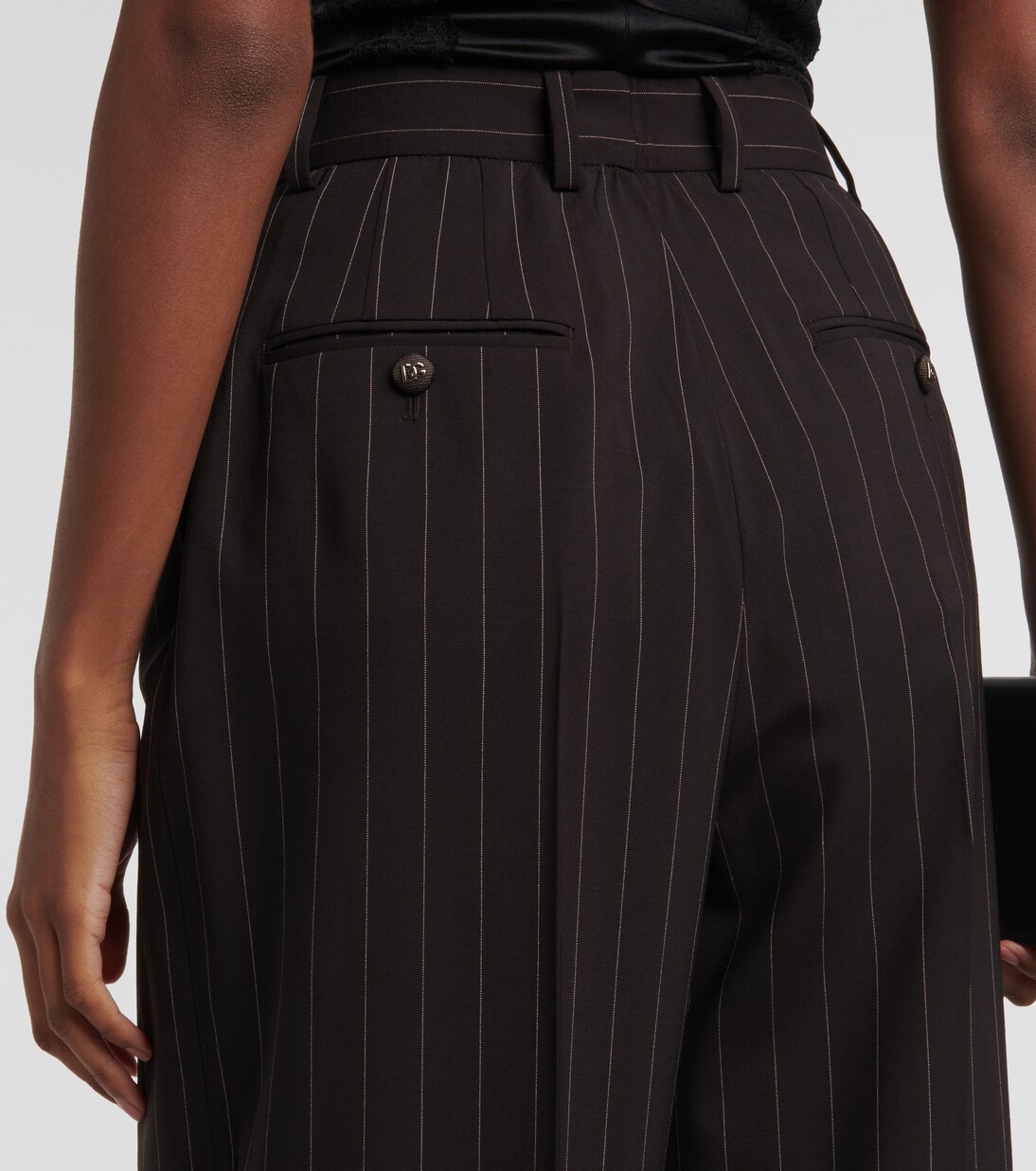 Weite High-Rise-Hose aus Wolle | Dolce&Gabbana