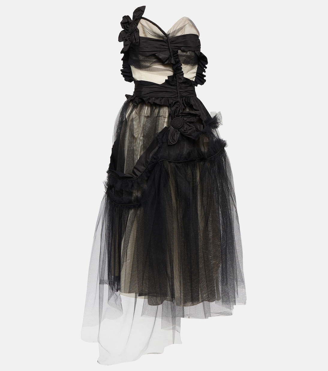 Abito midi in seta e tulle | Maison Margiela