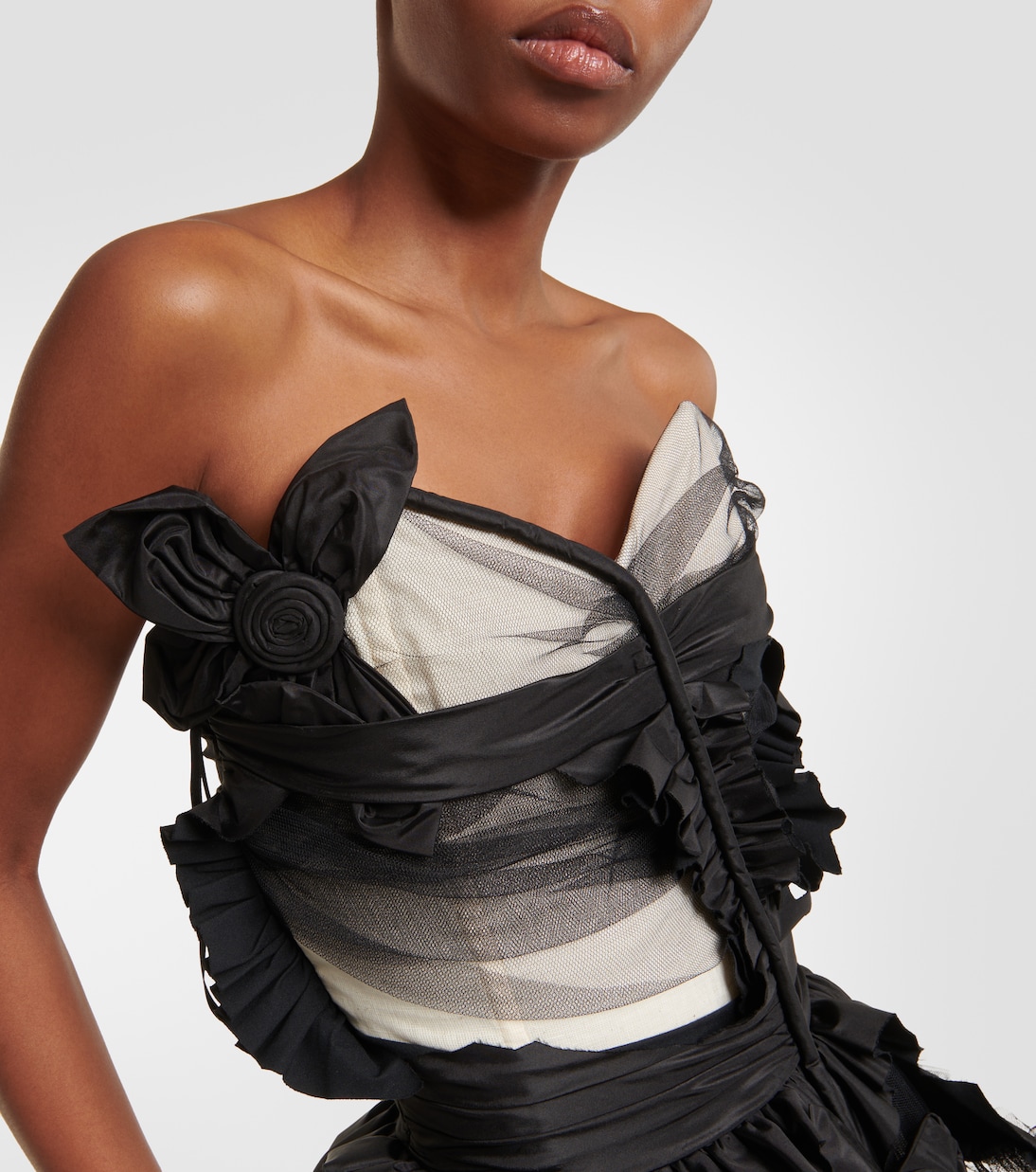 Abito midi in seta e tulle | Maison Margiela