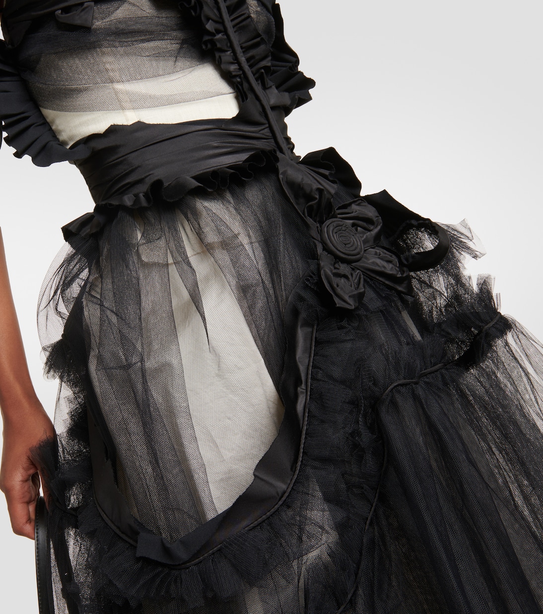 Abito midi in seta e tulle | Maison Margiela