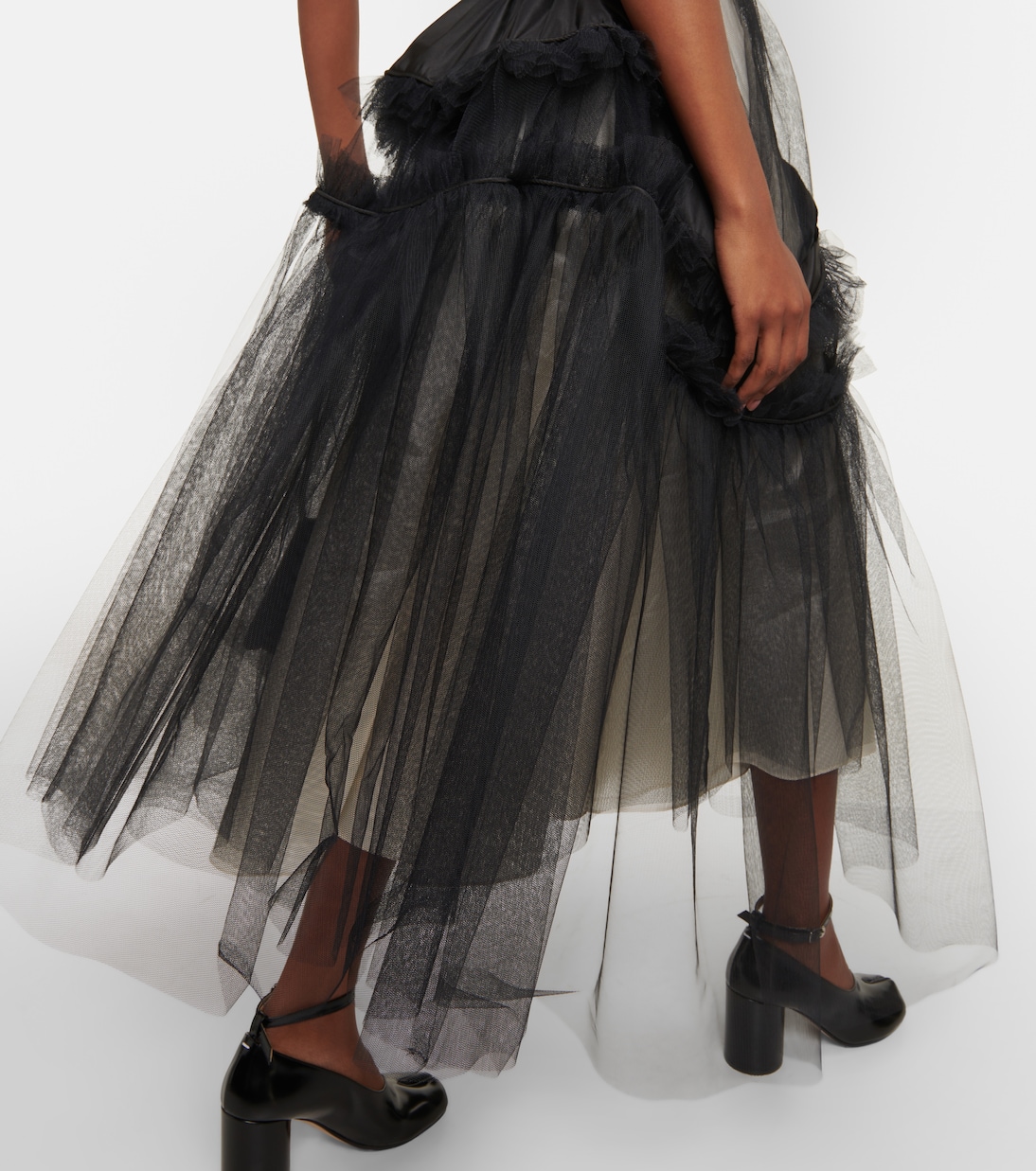 Abito midi in seta e tulle | Maison Margiela
