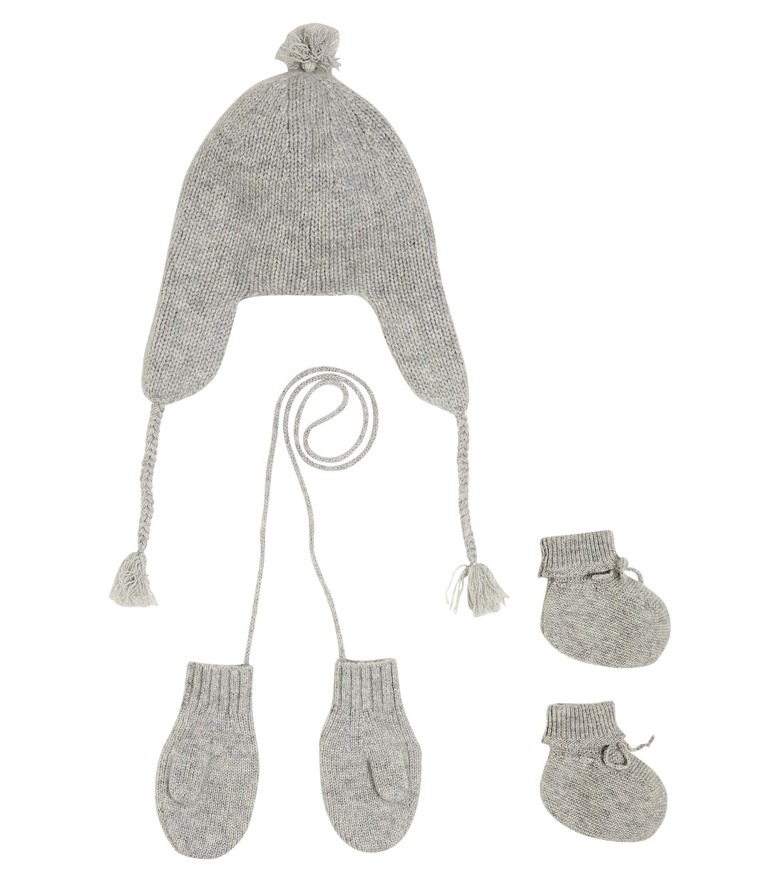 Baby beanie, mittens, and booties set | Bonpoint