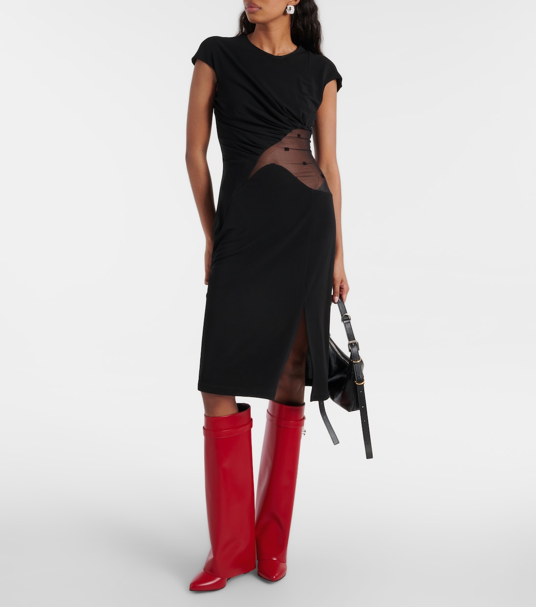 Red givenchy shark boots on sale