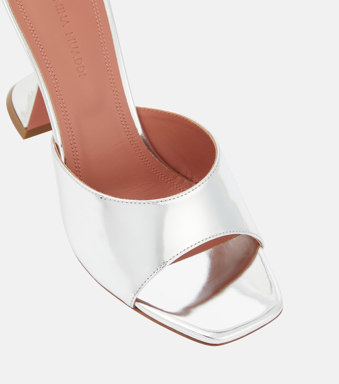 Sandali Lupita in pelle metallizzata  | Amina Muaddi