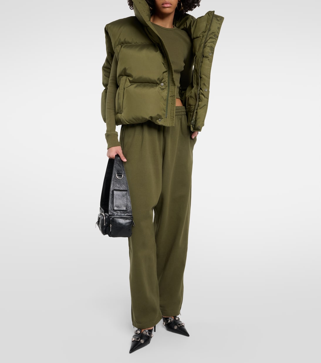 Cropped down vest  | Wardrobe.NYC