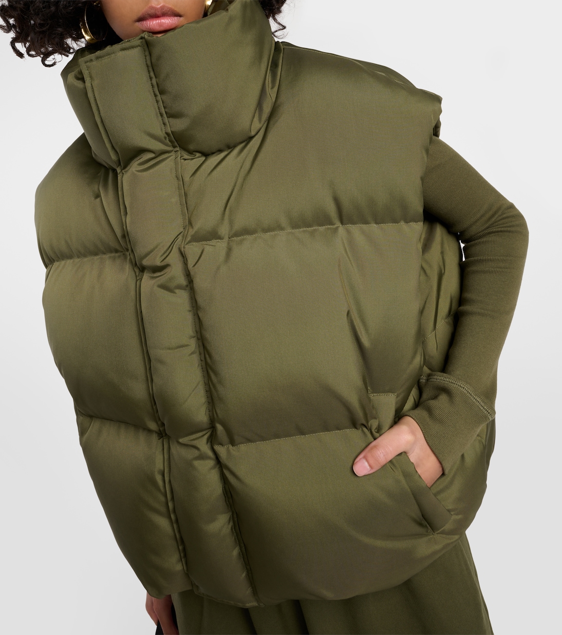 Cropped down vest  | Wardrobe.NYC