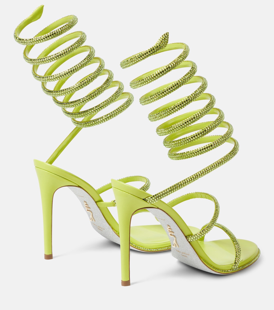 Sandalen Cleo aus Satin mit Kristallen | Rene Caovilla