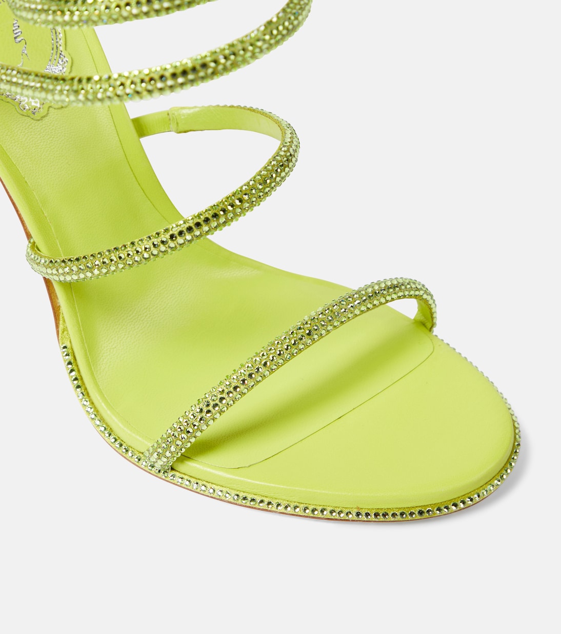 Sandalen Cleo aus Satin mit Kristallen | Rene Caovilla