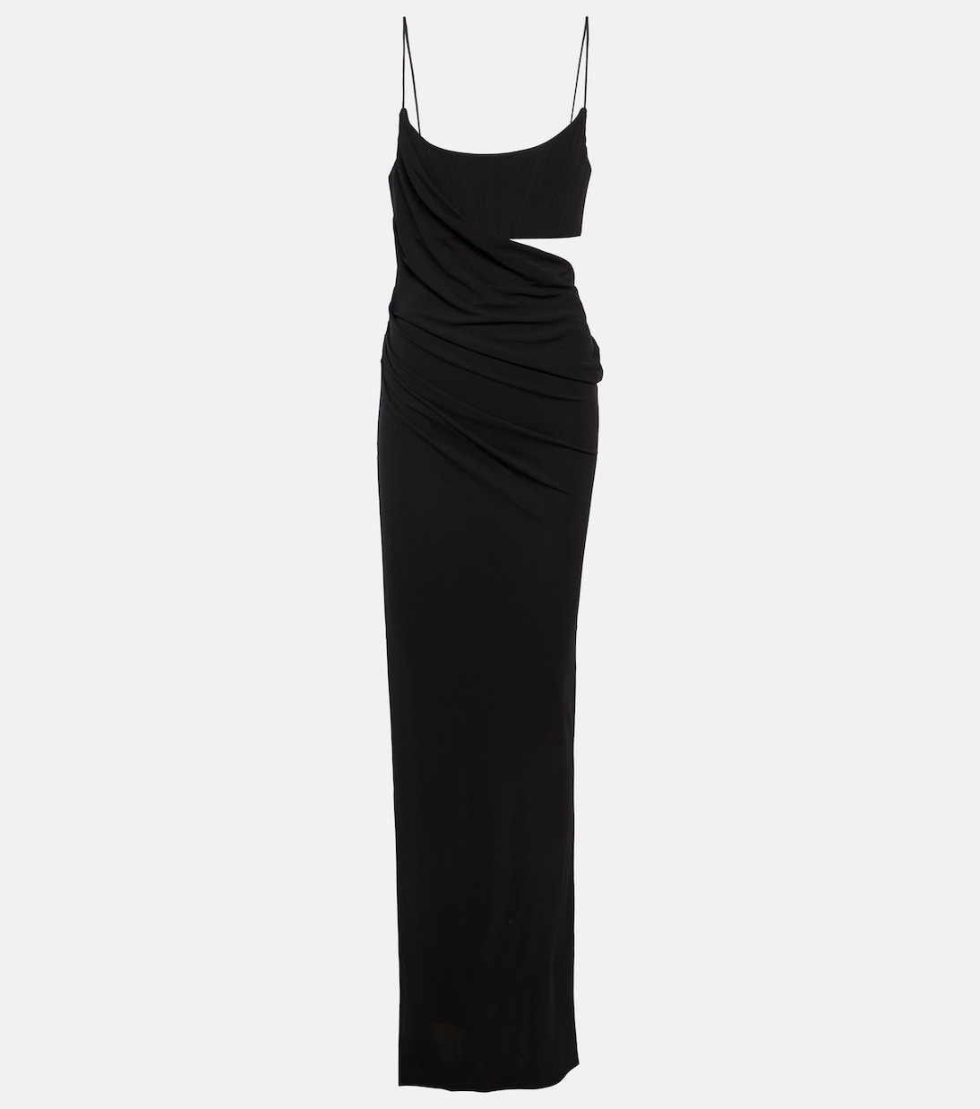 Asymmetric draped jersey maxi dress | Alex Perry