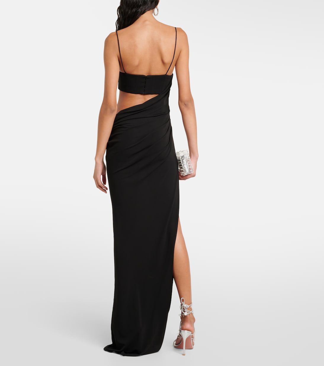 Asymmetric draped jersey maxi dress | Alex Perry