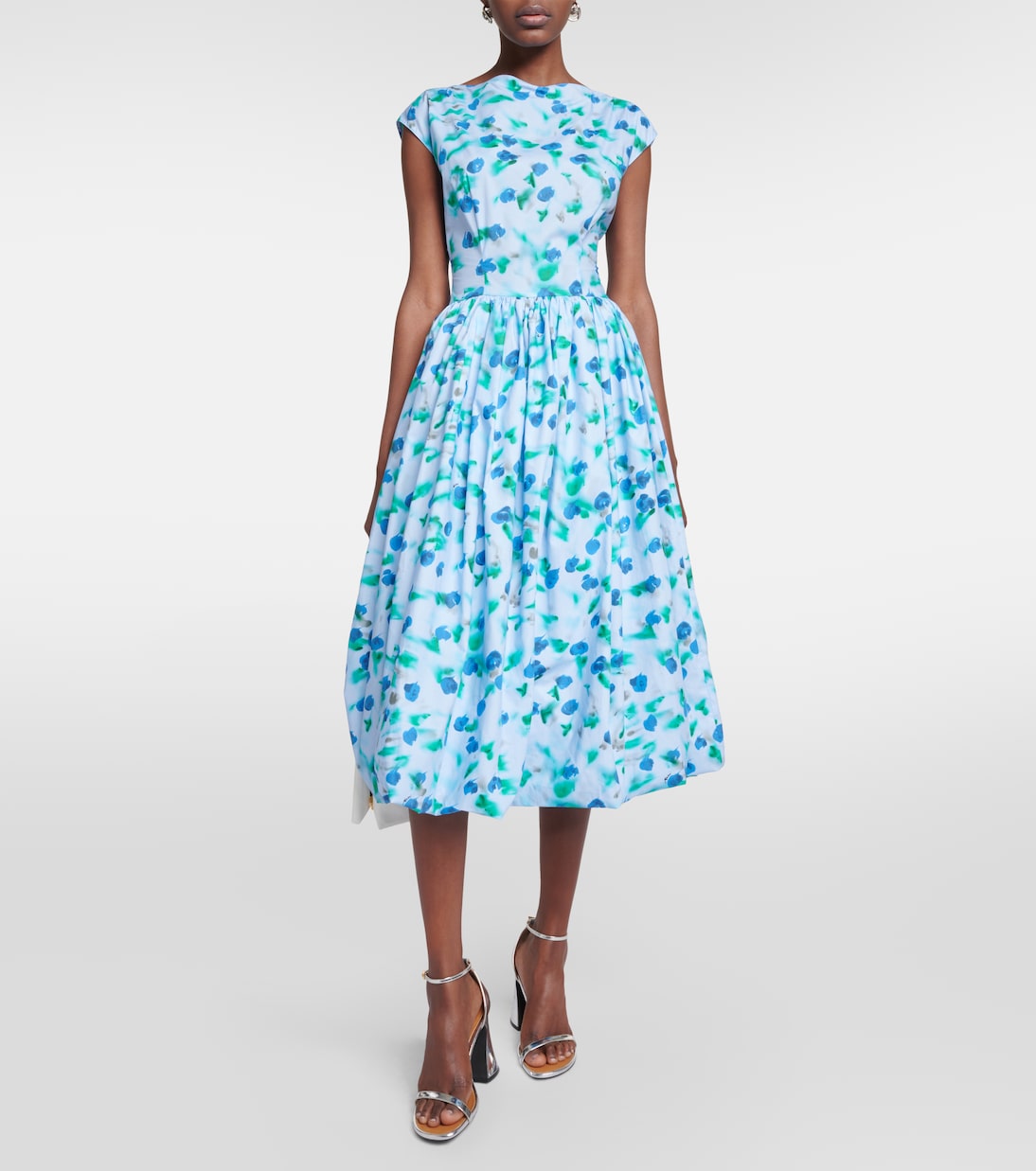 Vestido de popelín de algodón floral | Marni