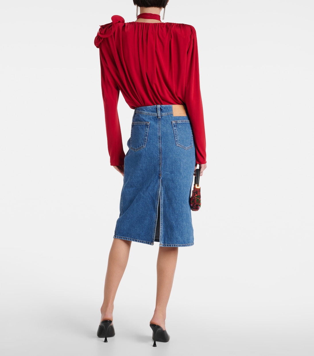 Falda midi de denim | Magda Butrym