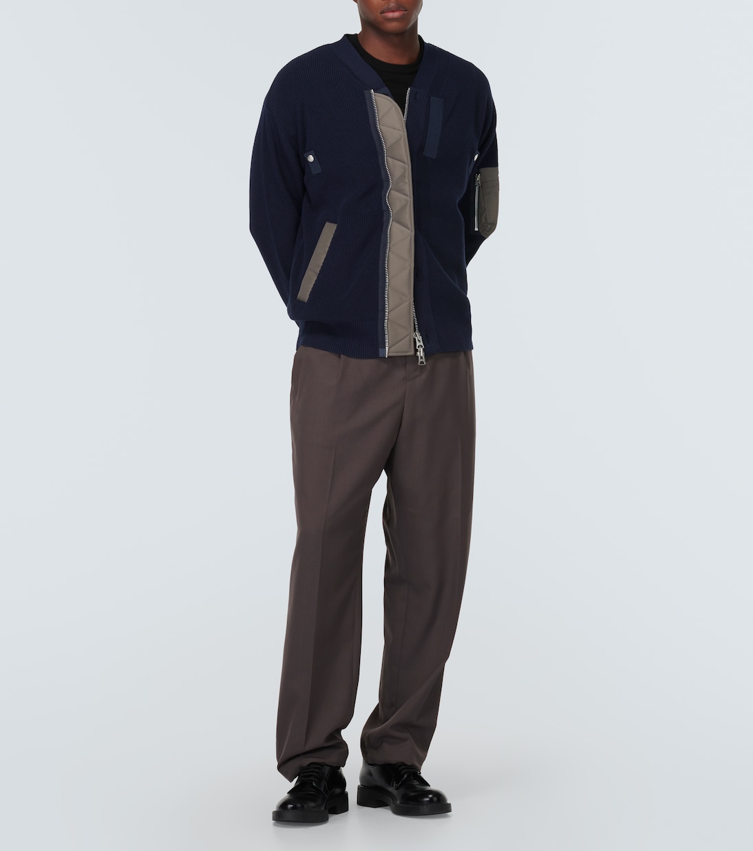 Cárdigan de mezcla de algodón con sarga | Sacai