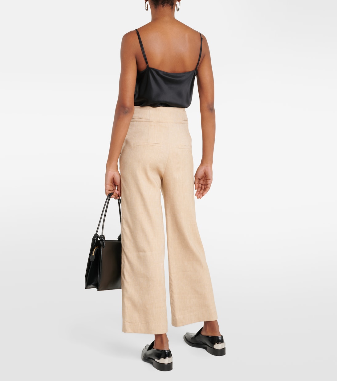 Aubrie linen-blend cropped pants | Veronica Beard