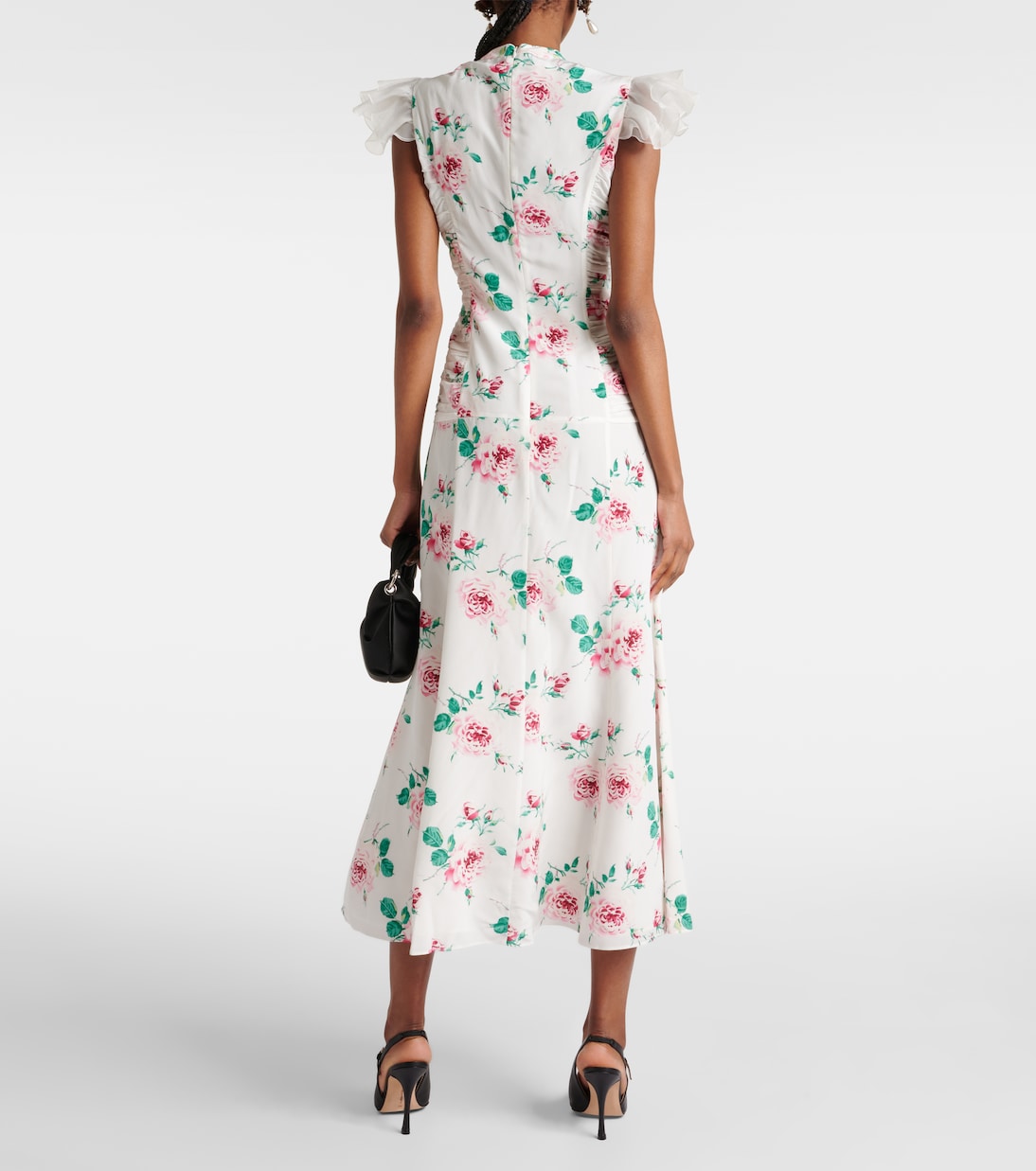 Abito midi in seta con stampa | Alessandra Rich