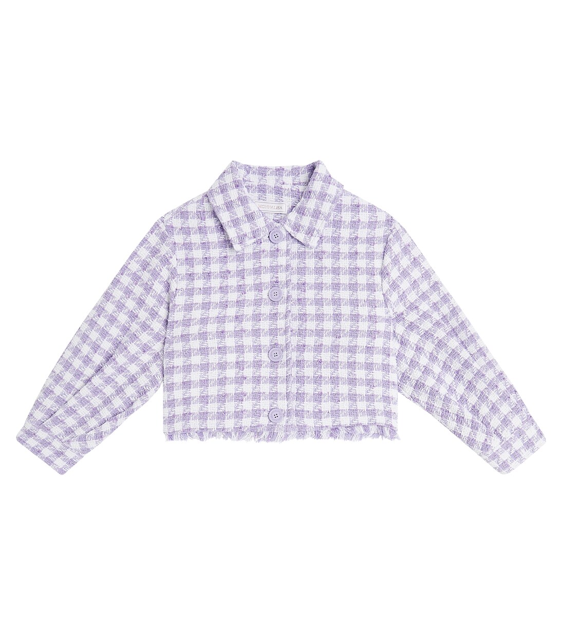 Giacca Spencer in misto cotone pied-de-poule | Monnalisa