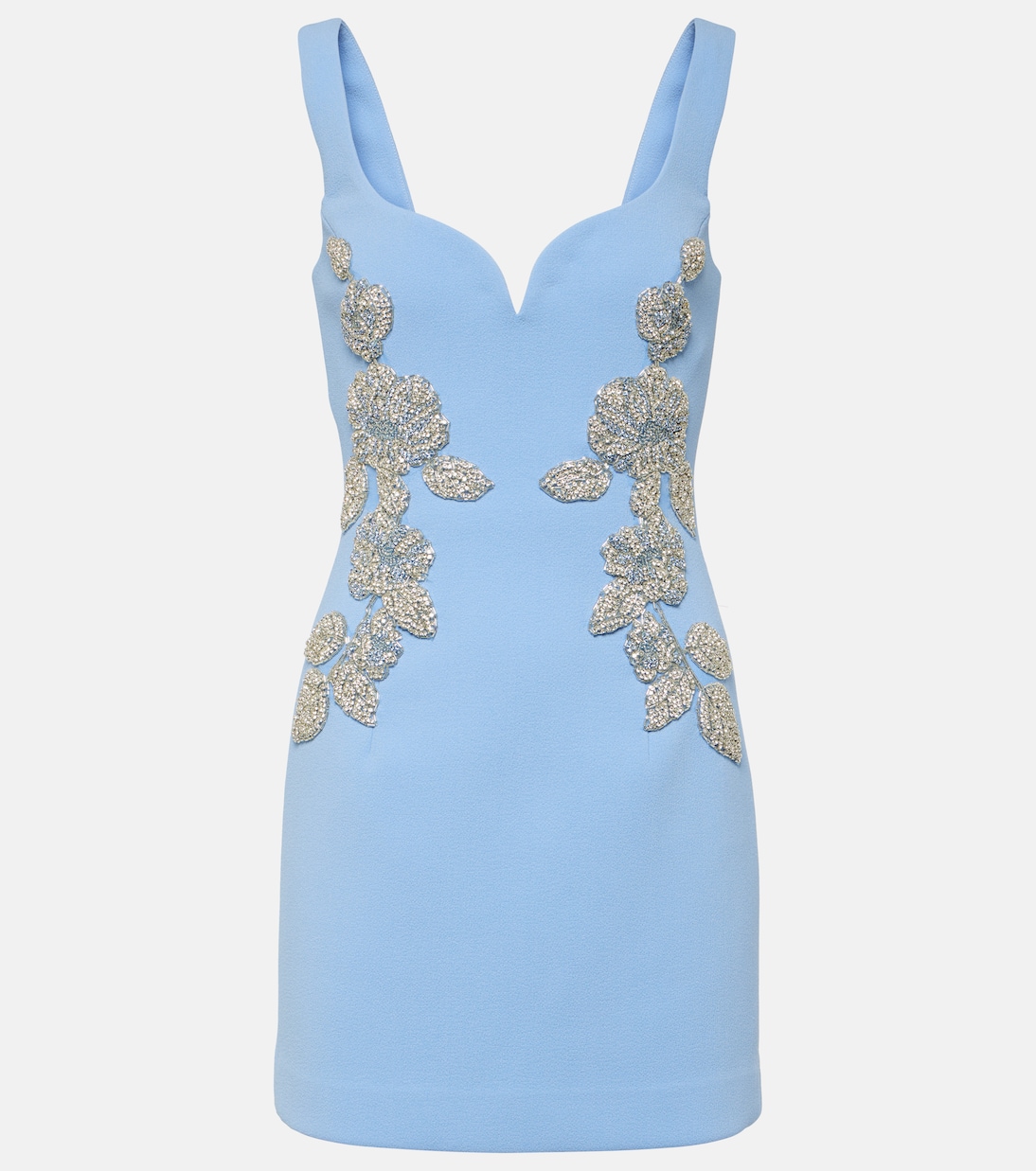 Vestido corto Juliana de crepé adornado | Rebecca Vallance