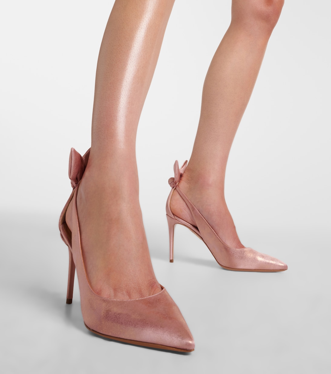 Pumps Bow Tie 85 metallizzate | Aquazzura