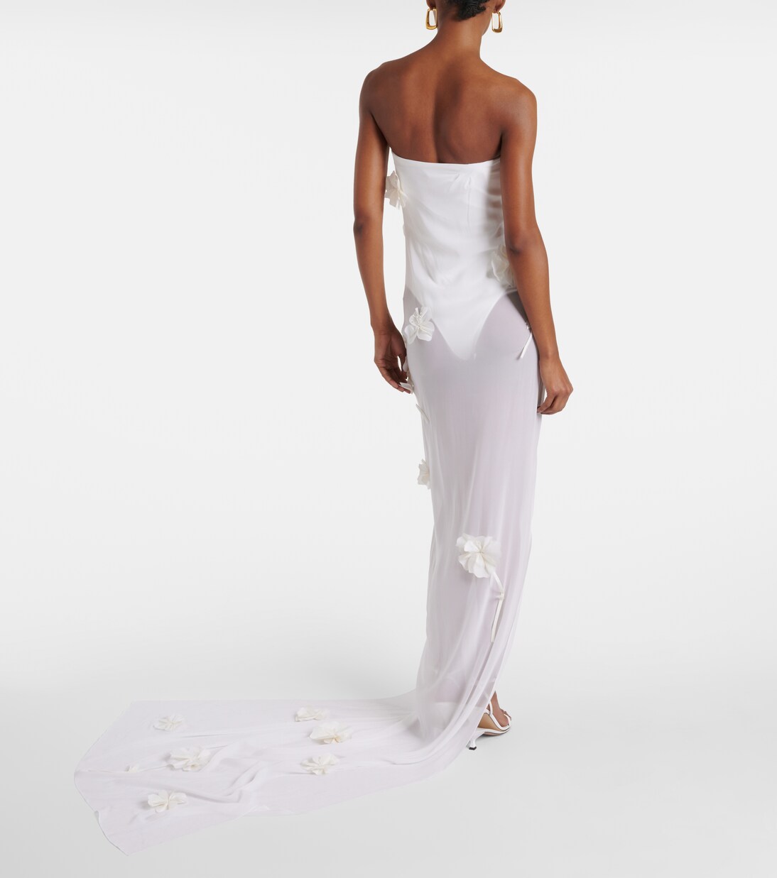 ワンピースその他 JACQUEMUS CREAM VISCOSE BLEND LENZUOLO DRESS Mid-length dress Jacquemus White size 00 0-5 in Viscose