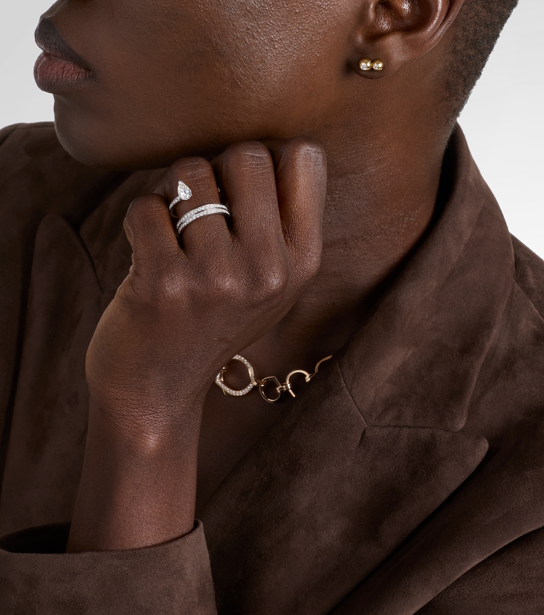 Serti Sur Vide 18kt white gold ring with diamonds | Repossi