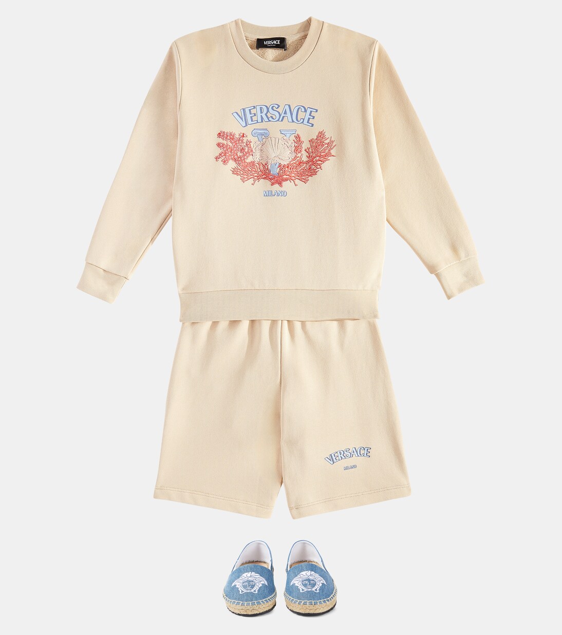 Sudadera de jersey de algodón con logo | Versace Kids
