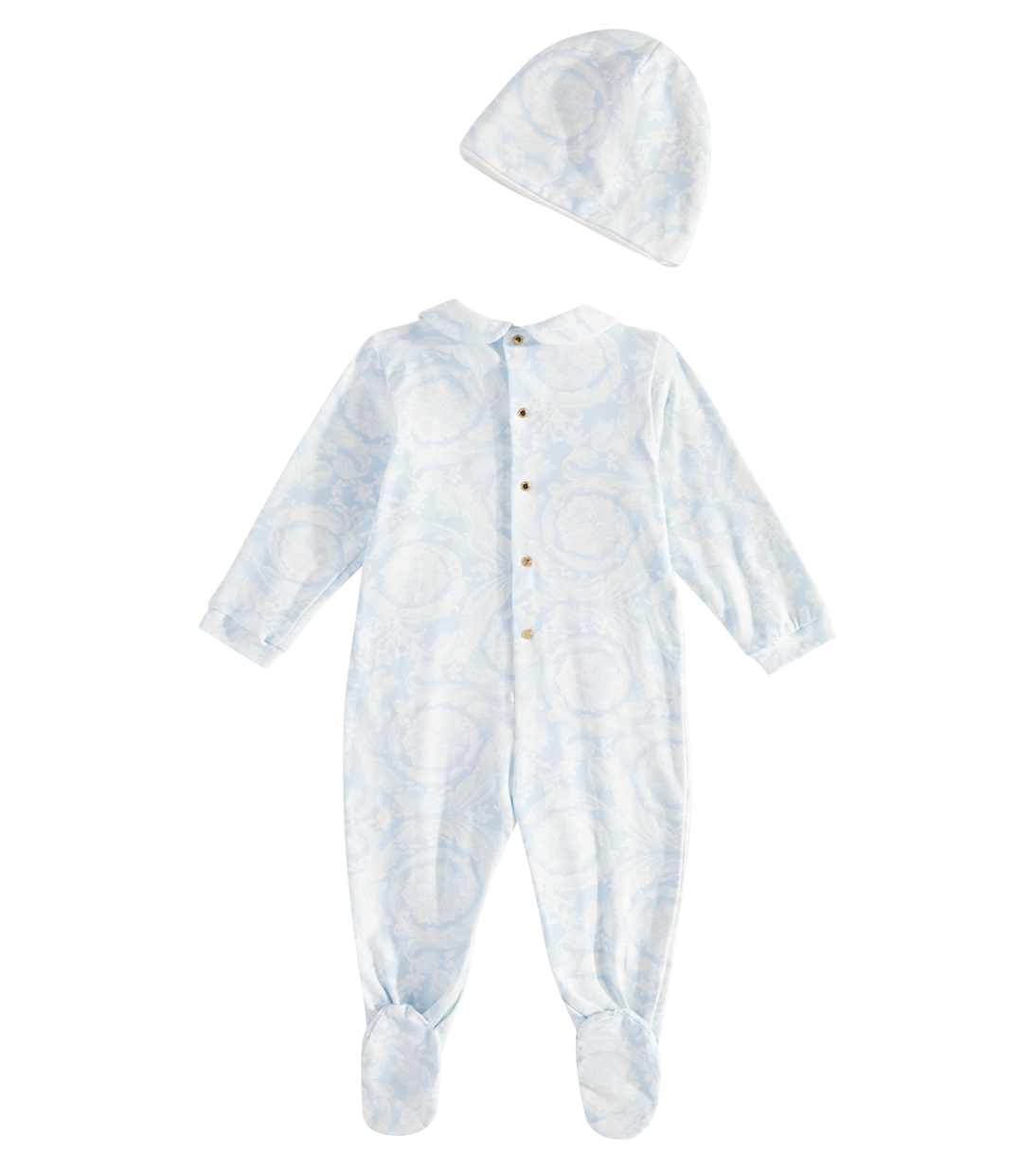 Baby - Tutina e berretto in misto cotone | Versace Kids