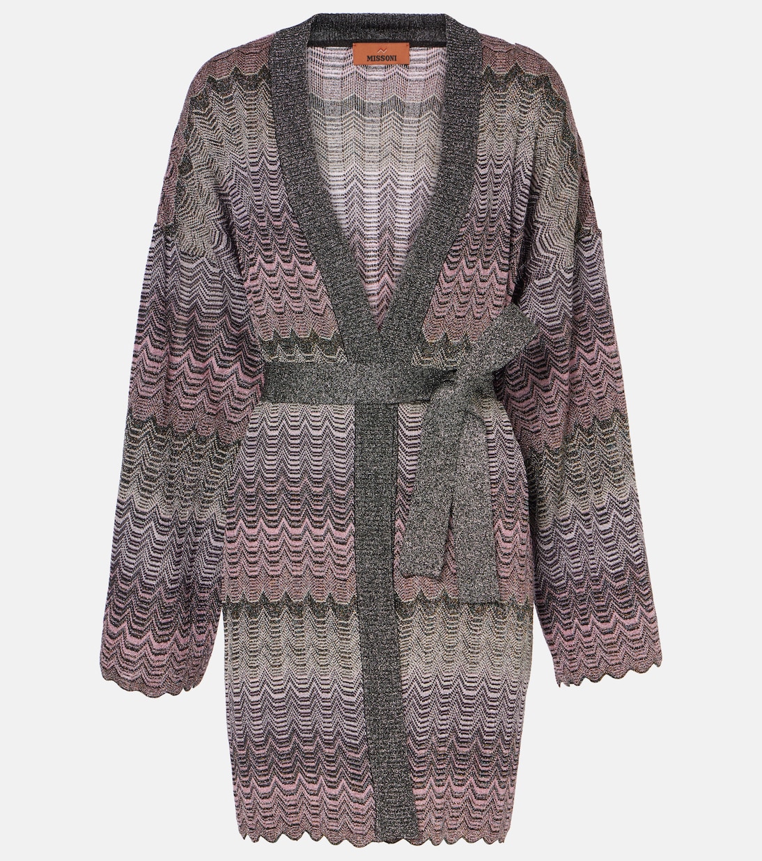 Cardigan in maglia lamé a zig-zag | Missoni