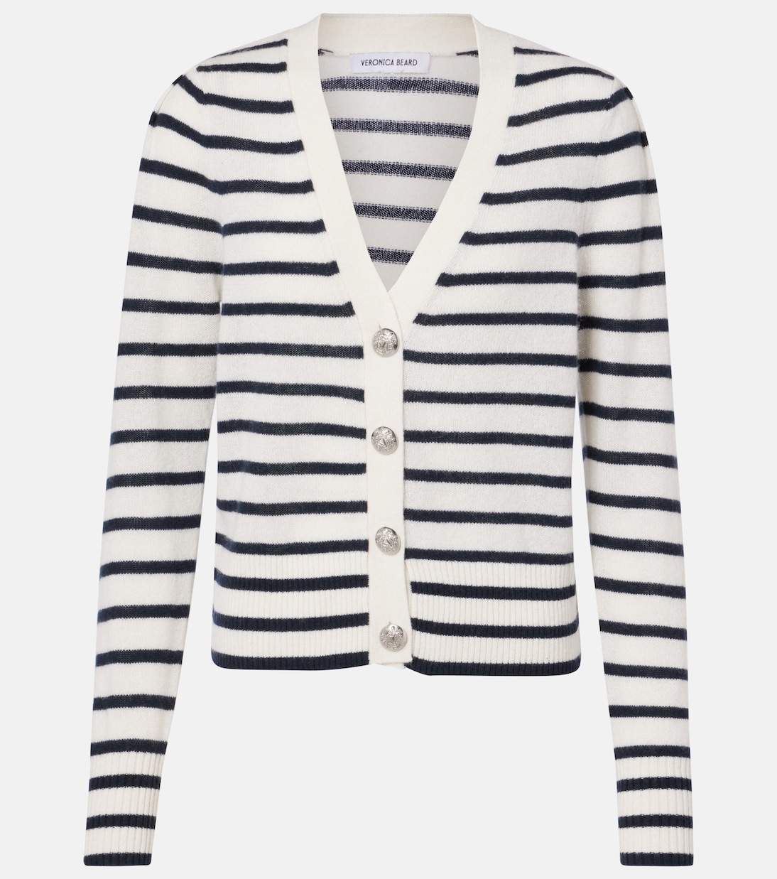 Cardigan Solene in cashmere a righe | Veronica Beard