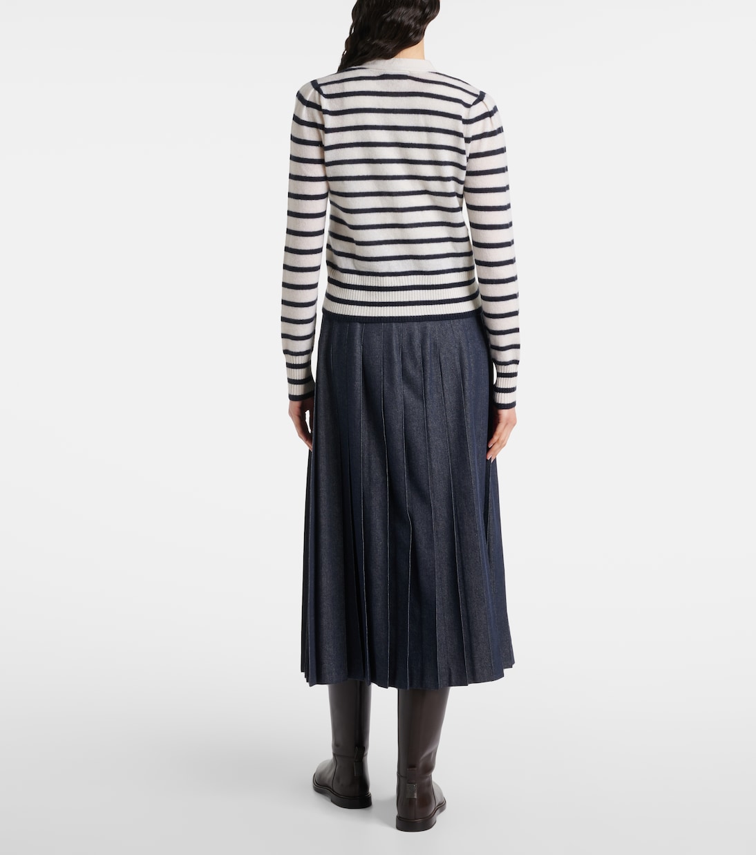 Cardigan Solene in cashmere a righe | Veronica Beard