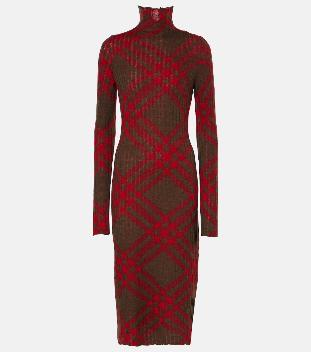 Abito midi Burberry Check in maglia | Burberry