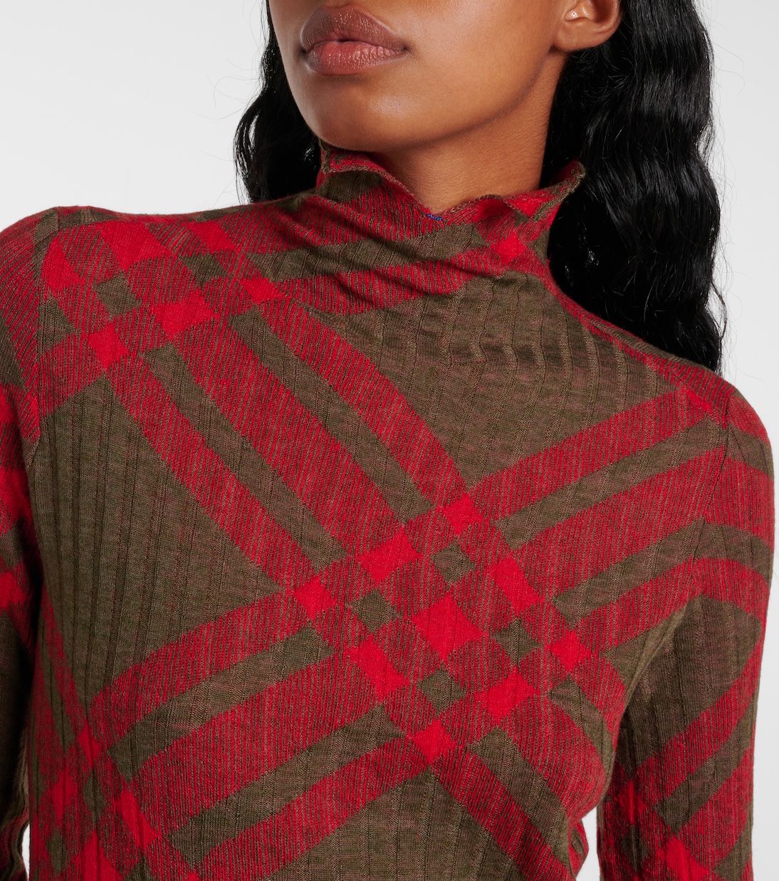 Abito midi Burberry Check in maglia | Burberry