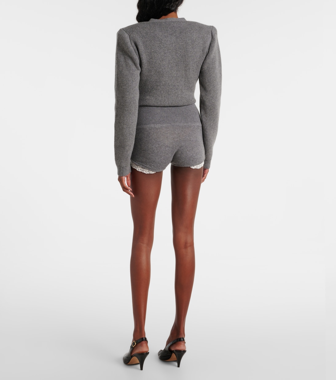 Shorts in cahsmere con pizzo a vita alta | Magda Butrym