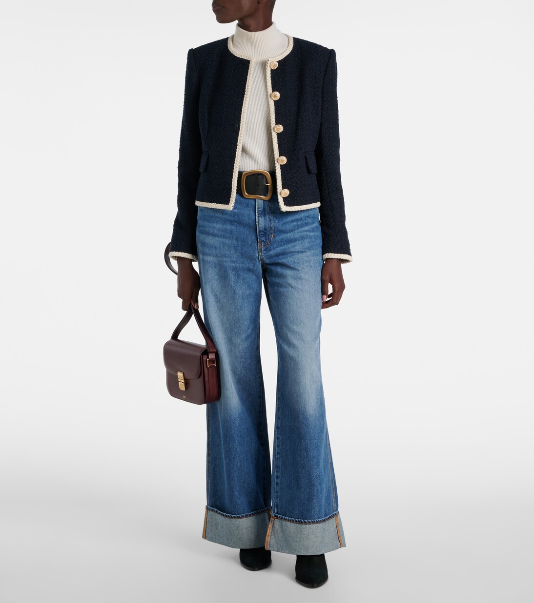 Jean ample Taylor à taille haute | Veronica Beard