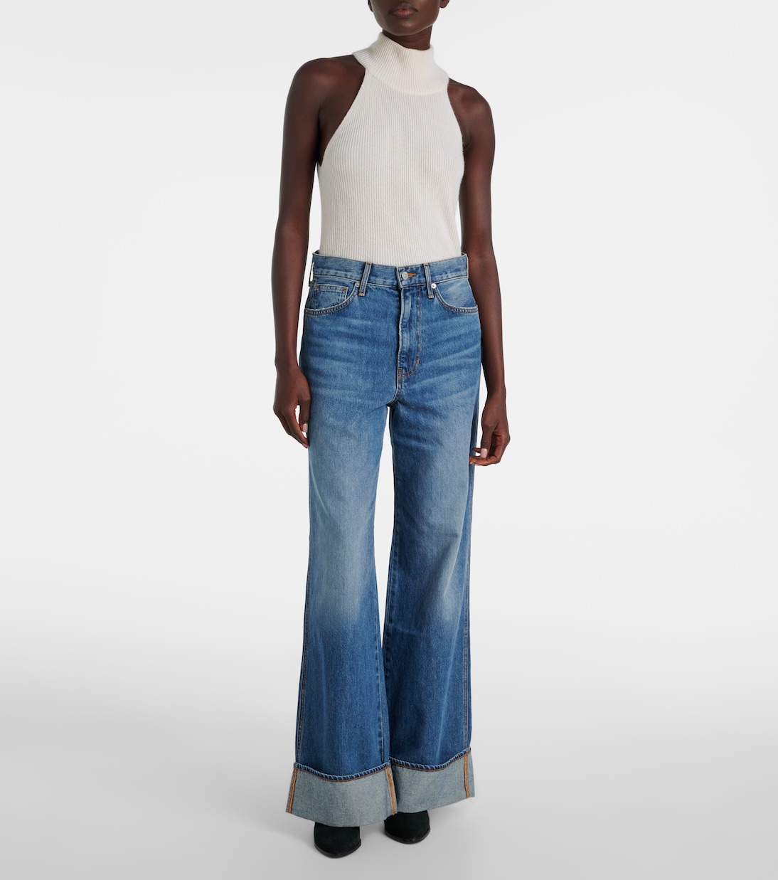 Jean ample Taylor à taille haute | Veronica Beard