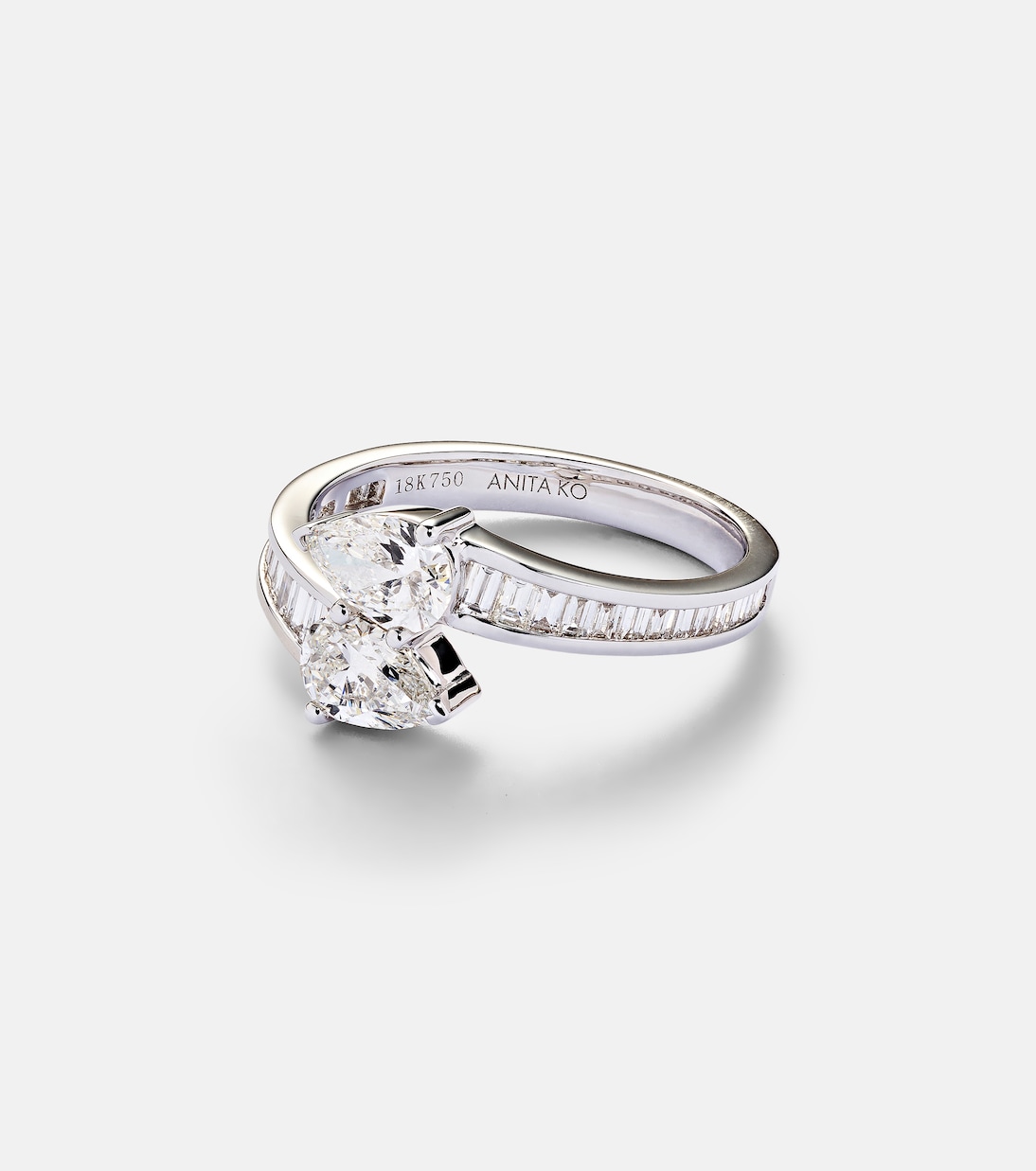 Anello Saturn in oro bianco 18kt con diamanti | Anita Ko