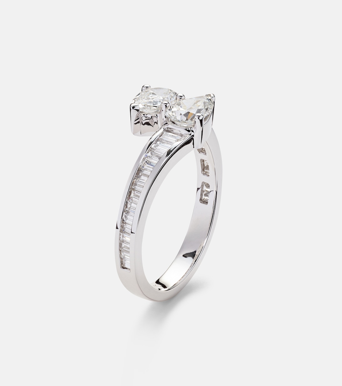 Anello Saturn in oro bianco 18kt con diamanti | Anita Ko