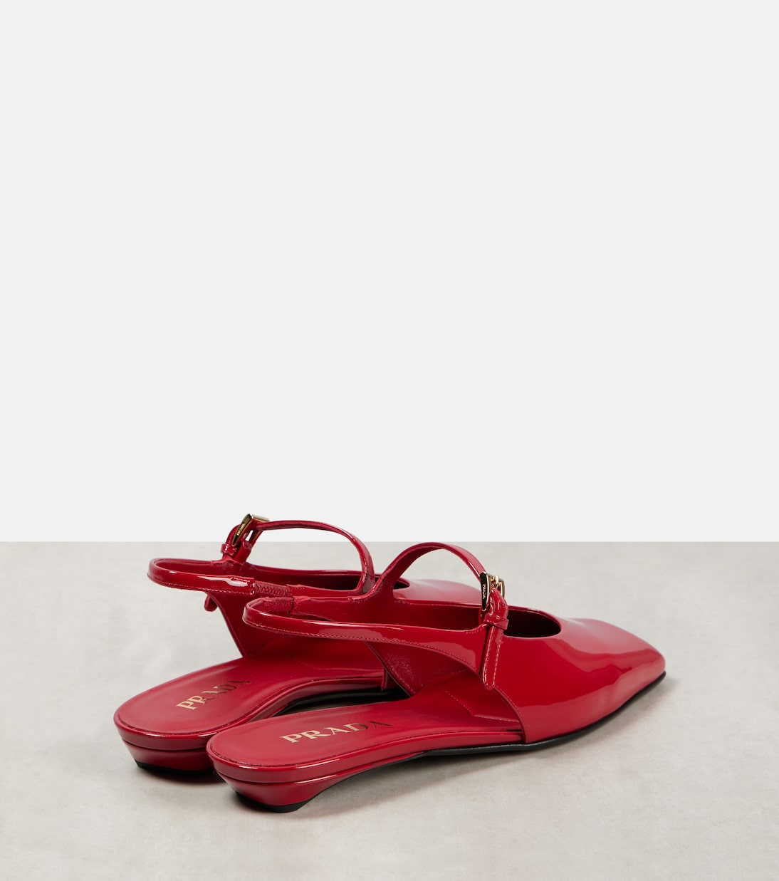Ballerine slingback in vernice | Prada