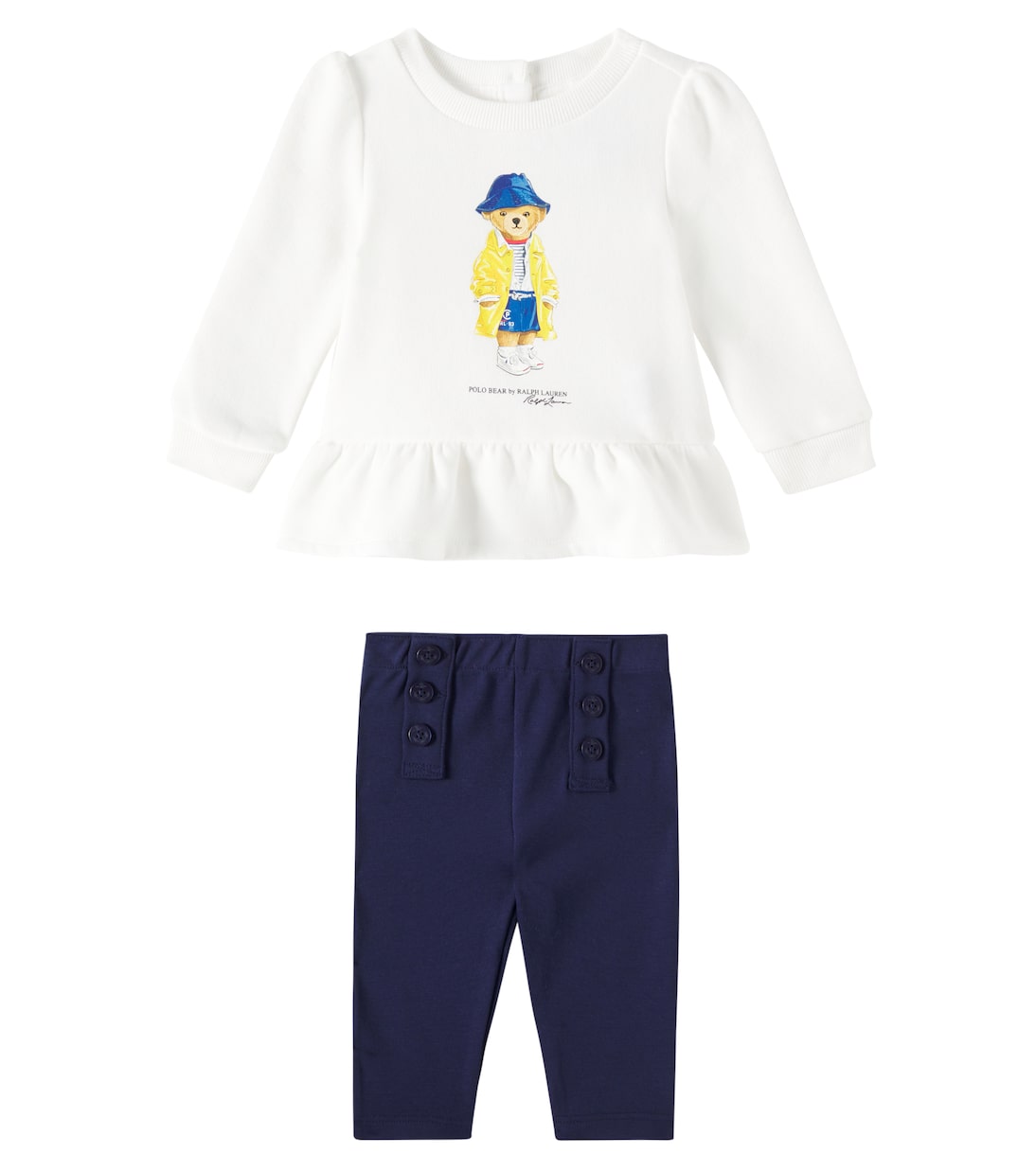 طقم من سويت شيرت وبنطلون رياضي لمولود Polo Bear | Polo Ralph Lauren Kids